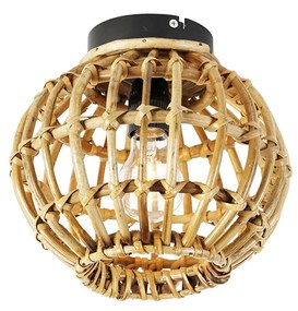 Vidiecka stropná lampa bambusová 25 cm - Canna