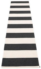 Čierno-biely vnútorný a vonkajší behúň 70x300 cm Bob Black Vanilla – Pappelina