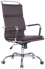 Kancelárska stolička Bedford ~ koženka - Tmavo hnedá