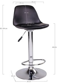 Čierne otočné barové stoličky v súprave 2 ks 82 cm Trondheim – House Nordic