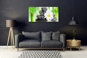 Obraz plexi Bambus kamene zen kvet 100x50 cm