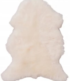 ovčia kožušina biela Veľkosť: 110-130cm x 60-70cm