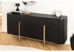 Komoda 46432 Garsby 160cm Masív drevo Mango čierne - Komfort-nábytok