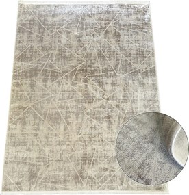 Koberec Creante 55064 béžový obdĺžnikový s geometrickým vzorom Rozmer: 80x150 cm