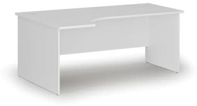 Kancelársky rohový pracovný stôl PRIMO WHITE, 1800 x 1200 mm, ľavý, biela