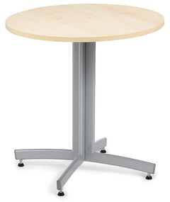 Okrúhly stôl SANNA, Ø700x720 mm, strieborná/breza