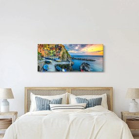 Obraz - Stredomorská dedina (120x50 cm)