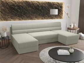 Rohová sedacia súprava U Radiant U1 (smotanová). Akcia -20%. Vlastná spoľahlivá doprava až k Vám domov. 1057511