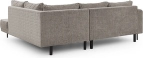 Taupe ženilková rohová pohovka (pravý roh/do L) Mauris – Ropez