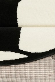 Koberec Hanse Home PP Football biely / čierny kruh