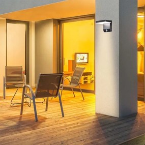 LED Vonkajšie nástenné svietidlo so senzorom LED/17W/230V 4000K čierna