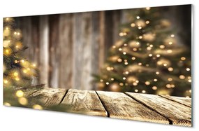 Nástenný panel  Dosky vianočné stromčeky 120x60 cm