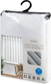 ZÁCLONA NA KRÚŽKOCH DEBRA 400X160 CM BIELA