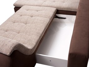 Rohová sedacia súprava Teron, Strana: Pravá 2R-LC, Dostupné poťahy: ekokoža Soft 017 + Inari 22