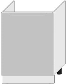 Kuchynská skrinka Zoya D60zl Pl Svetlo šedá mat/biely