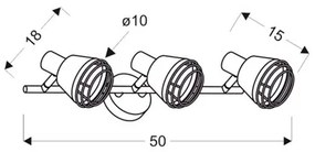 Bodové svietidlo NERIA 3xE14/40W/230V čierna/medená