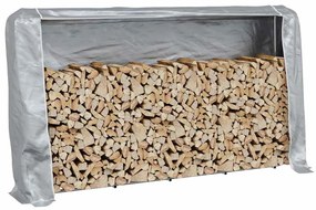 Regál na krbové drevo s pláštenkou 250x25x150 cm 4100711
