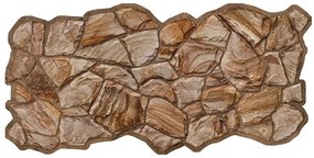 PVC 3D obkladový panel 98 x 48 cm - Sandstone Brown hnedý