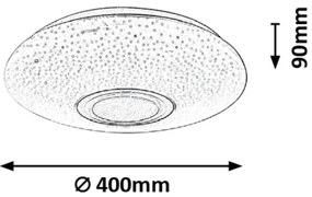 Rabalux 3509 - LED RGB Stmievateľné stropné svietidlo RODION LED/24W/230V + diaľkový ovládač
