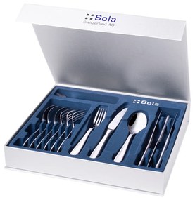 Príborový set 16 ks - Loop v striebornej magnetickej škatuľke - w0055