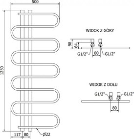 Mexen Kiso, elektrické vykurovacie teleso 1200 x 500 mm, 300 W, biela, W114-1250-500-2300-20