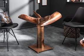 Dizajnový jedálenský stôl Propeller 94 cm medený