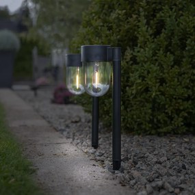 Súprava 2 vonkajších solárnych LED svietidiel Star Trading Cupolai, výška 30 cm