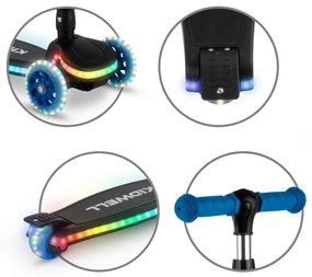 Detská balančná kolobežka Kidwell Lumo s LED kolieskami a svietiacou plošinou
