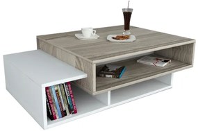 Konferenčný stolík TAB 32x105 cm béžová/biela