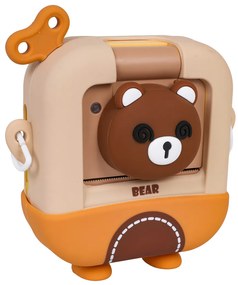 Detský fotoaparát s tlačiarňou – Medveď alebo Kačka + fixky a nálepky Tvar: Kačka