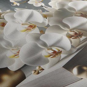 Obraz - Orchidea a zlaté gule (150x105 cm)