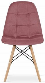 "Stolička DUMO - tmavoružový zamat x 4" "9401 71 00 00"