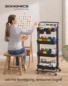 Pojazdný regál čierny BSC077BZ01