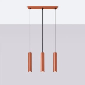 Sollux SL.1491 - Luster na lanku LAGOS 3xGU10/10W/230V červená