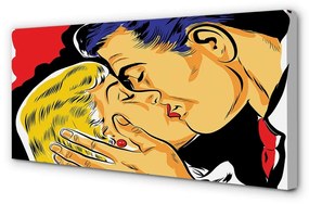 Obraz canvas ľudia pobozkať 120x60 cm