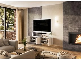 Biely TV stolík 183x45 cm Piana – Germania