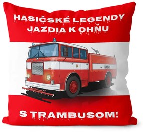 Vankúš Hasičské legendy – Trambus (Veľkosť: 40 x 40 cm)