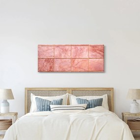 Obraz - Ružové, mramorované dlaždice (120x50 cm)