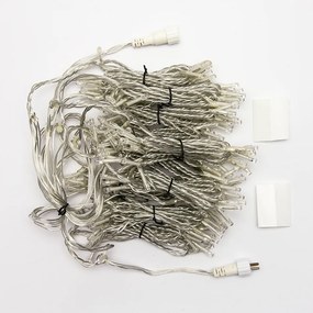 DECOLED Svetelný záves LED HOBBY LINE, 2x2 m, ľadovo biely, 200 diód, len do interiéru