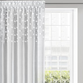 ZÁVES NA PÁSKE STELLA 140X270 CM BIELA