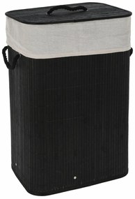 Kôš na bielizeň Stella Black, 60x40x30 cm