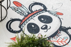 BAMBINO 1129 Prateľný koberec panda, protišmykový - krém