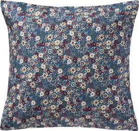 Ib Laursen Bavlnený poťah na vankúš Blue / flowers 60 × 60 cm