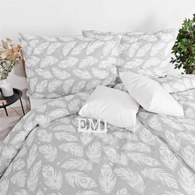 Obliečky bavlnené Linyi sivé EMI: Predĺžený set jednolôžko obsahuje 1x 140x220 + 1x 70x90