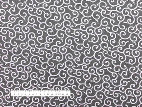 Biante Bavlnený záves Sandra SA-258 Ornamenty na tmavo sivom 130x160 cm