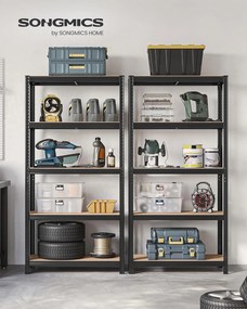 Oceľový regálový systém 2 ks, 180x90x40 cm, čierny