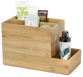 Organizér Compactor Bamboo Box, 30 x 7,5 x 6,35 cm, prírodné drevo