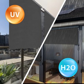 MultiGarden Vertikálna markíza s kľukou, antracit, MultiGarden