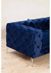 Tmavomodrá zamatová pohovka 197 cm Como – Artie