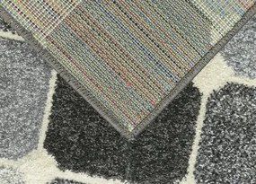 Koberce Breno Kusový koberec PORTLAND 172/RT4K, sivá, viacfarebná,133 x 190 cm